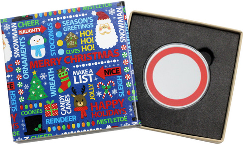 SilverTowne Natural Kraft Paper Gift Box w/Merry Christmas Wrapping Paper Sleeve - Product Packaging